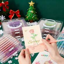 168pcs/72pcs/99pcs/45pcs Neutral Pen Gift Set With Storage Bag, 0.6mm Tip, Large Capacity Writing Pens, Suitable For Manuals, Painting, DIY, Student Grading, Etc. - Sets - View 11
