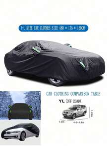 Heavy Duty Waterproof Full Car Cover, Made Of PEVA Material, Provides Ultimate Protection Against Rain, Snow, UV Rays, And Dust