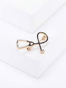 Luxuriöse emaillierte Stethoskop Broschen - Medizinische Werkzeug Pins als Schmuckzubehör für Frauen für Lässig Partys / Freundschaftsgeschenke Abzeichen Dekoration - Stethoskop - Übersicht 5