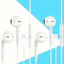 Wired Earphones For Iphone With Built-In Mic&Volume Control Noise Cancelling Headphones Compatible For Iphone 14/13/12/11 Pro Max/Xs/Xr/X/7/8Plus - trắng - Xem 5