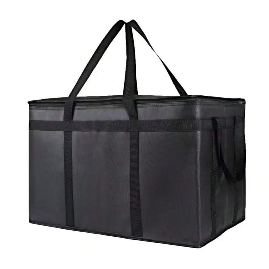 1pc Oversized Portable Insulated Bag, Reusable Kitchen Lunch Box, Suitable For Picnic, Commuting, Lunch, Carrying Foldable Car Storage Box, Heat & Cold Retention, Yard Picnic Supplies, Easy To Clean - Multicolor - View 1