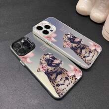 Leopard Phone case suitable for MOTOG34, G54, G84, G86, G05, G10, G24, G13, G14, G15, G35, G56. Gift for friends, gift for family, couple's style, unisex, Halloween gift, Easter gift, silver phone case. - Teléfono Black-VJTCJUleopard con carcasa plateada en blanco y negro - Ver 6