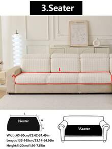 1 pièce Housse de canapé en peluche épaisse et extensible, protecteur de siège de canapé antidérapant et couvrant entièrement, convenant à toutes les saisons, lavable en machine, anti-poussière, adapté aux animaux de compagnie, couverture décorative de canapé pour chambre à coucher, bureau, salon, convenant pour 1/2/3/4 places et canapé d'angle - Blanc - Voir 20