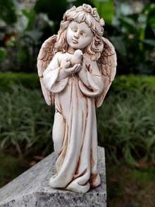 XXOASIS Sleeping Angel Statue - Resin Garden Sculpture, Suitable For Yard, Lawn, Desk And Balcony Decor, Perfect Gift For Friends, No Battery Required, Religious Theme Outdoor Art Piece. - Multicolor - View 10