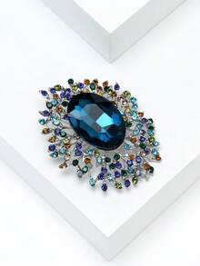 Luxury Crystal Glass Brooches - Rhinestone Pins For Women Unisex Casual Party Jewelry Accessories / Friends Gifts Badges Decoration - Crystal Glass - View 4