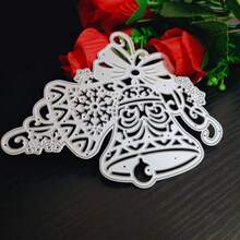 Christmas Bell Shaped Metal Cutting Dies For Scrapbooking, Gift Cards Making
