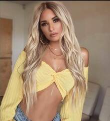 Peluca rubia ombre con raíces oscuras, ondulada natural, larga, rizada, peluca sintética para mujeres, cosplay,, uso diario - Azul índigo - Ver 6