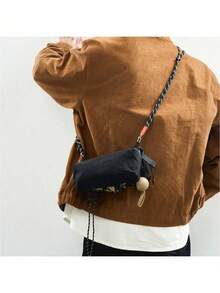 休闲抽绳水壶包，山地风户外徒步骑行斜挎单肩包，可调节抽绳肩带