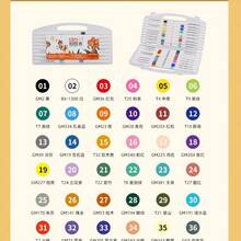 12/24/36/48/60 Colores Bolígrafos de Marcador Acrílico, Gran Capacidad, Adecuado para Estudiantes de Primaria, Arte y Pintura, Opacos, Lavables - Multicolor - Ver 10