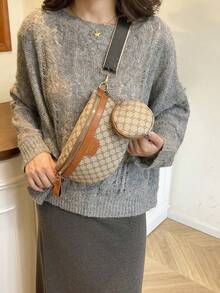 Fashionable Women Waist Bag/Chest Bag With Floral Pattern