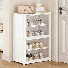 Estantería multiusos transparente para zapatos, gabinete de almacenamiento a prueba de polvo y duradero, organizador de zapatos personalizado, adecuado para dormitorio, manualidades, Día de San Valentín - Multicolor - Ver 8