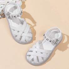 Children's Sandals, Girls' Princess Shoes, 2026 Summer New Style, Stylish Soft Soled Anti Slip Roman Shoes For Little Girls Sandals - White - View 2