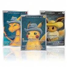 DIY Pokemon Van Gogh Museum Pikachu Charizard Handmade Collectible Card, Anime/Game Japanese Style Gift - Multicolor - View 1