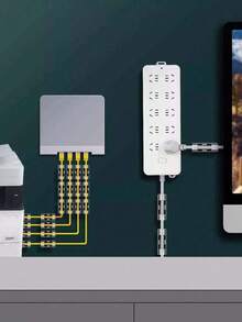 20/60pcs Transparent Cable Clips, Self-Adhesive Cable Clamps, Plastic Wire Clips With Strong Adhesive Backing, No Drilling Required, Suitable For Wall, Desk, Home, Office Cable Management, Minimalist Design