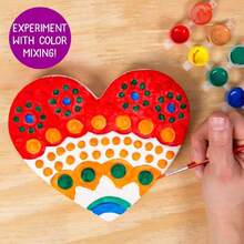 Mosaic Heart Stepping Stone, Includes 7-Inch Ceramic Stepping Stone & 6 Vibrant Paints, Mosaic Stepping Stone Kit, Paint Your Own, DIY Stepping Stone Kit for Kids Ages 8+,38259455 - Óxido marrón - Ver 6