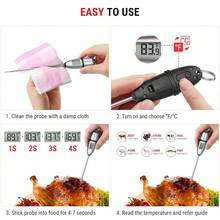 CYPNThermoPro TP-02S Termómetro de carne de lectura instantánea digital para cocinar alimentos con sonda súper larga para parrilla dulces cocina barbacoa ahumador horno aceite leche yogur temperaturaFashion - 221177779 - Ver 6
