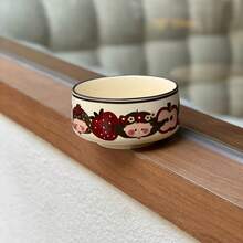 Bát sứ vẽ tay hình cô gái cổ tích Anh Quốc, đường kính 4,5 inch, kỹ thuật tráng men dưới men, thích hợp dùng làm bát cơm, bát salad, bát sữa chua, bát ăn nhẹ, lý tưởng cho sử dụng hàng ngày, văn phòng, nhà hàng, tiệc trà chiều, quà tặng, quà tặng ngày lễ. - Nhiều màu - Xem 11