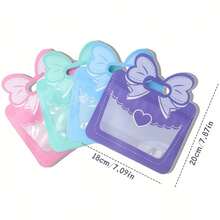 10pcs Spring Butterfly & Heart Shaped Packaging Bags, Transparent Reusable Cute Sealed Bags Suitable For Wedding, Birthday, Easter, Halloween, Valentine's Day, Christmas And Other Holiday Party Gifts - Pink - View 5