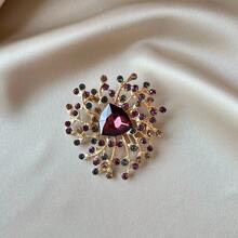 1 pièce Broche fleur métallique brillante, convient pour les femmes à porter de manière décontractée au printemps, en été, en automne et en hiver - Doré - Voir 5