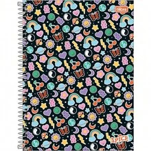Caderno Capa Dura SORTIDO c/ 80 Folhas Formato 200mm x 275mm Papel 56g/m² Material Escolar Universitário 1UN - Multicolorido 3 - Visão 3