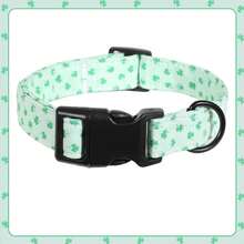 1pc Adjustable St. Patrick's Day Themed Lucky Pink & Green Clover Dog Collar, Quick Release Safety Buckle, Breathable, Fits Small/Medium/Large Dogs, Rust-Resistant Metal Ring, Ideal Small Dog Birthday Gift - Mint Green - View 8