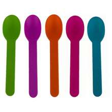 50Pack Disposable Plastic Dessert Spoons 5.9" Mixed Spoons For Ice M Frozen Yogurt Cereal And Party Use - 2個環保勺子 - 查看 1
