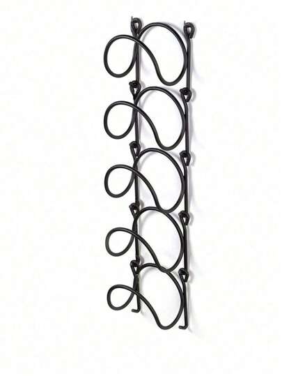 1件/3件/5件装 新款多功能铁艺壁挂式可互连酒架，多层铁艺壁挂架，适用于客厅、浴室，金属挂架 [含挂钩]