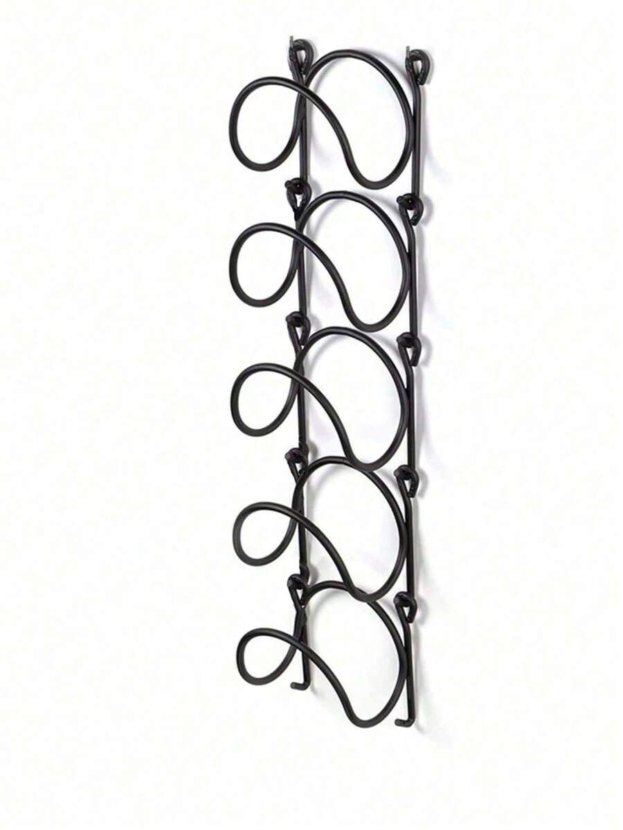 1件/3件/5件装 新款多功能铁艺壁挂式可互连酒架，多层铁艺壁挂架，适用于客厅、浴室，金属挂架 [含挂钩]