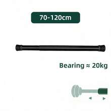 Extendable Spring Rods Loaded Telescopic Net Voile Tension Curtain Rail Pole Net - Black - View 14