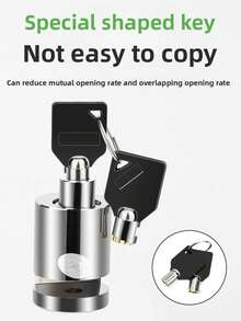 1pc Bicycle Disc Brake Lock, Mountain Bike Anti-Theft Lock, Motorcycle/Electric Bike Disc Brake Lock, Cycling Equipment Lock, It Can Be Locked Without A Key, Making It Simple And Convenient.