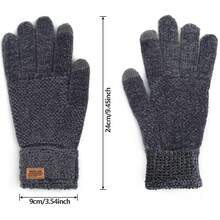 三件套黑色针织帽围脖触屏保暖手套，均码涤纶绒内里防风保暖防寒，休闲运动风，饰有可爱小鹿图案，适合日常骑行、滑雪等户外冬季活动。 - 黑色 - 查看 11