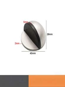 2/1 Butoir de porte sans perçage - Acier inoxydable et matériau en caoutchouc de haute qualité - Protège les murs, les portes en verre, les salles de bains - Anti-collision et anti-dérapant, auto-adhésif (sans perçage requis) - noir - Voir 5