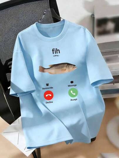 Áo thun nữ tay ngắn in hình meme hài hước viết sai chính tả chữ "Fish", chất liệu dày dặn, mềm mại, thoáng khí, thích hợp mặc hàng ngày vào mùa hè, đi chơi, dự tiệc, đi học, lễ hội âm nhạc, kỳ nghỉ, đi làm. Cũng là món quà tuyệt vời cho gia đình, bạn trai/bạn gái, bạn bè. Trang phục mùa hè thiết yếu dành cho nữ.