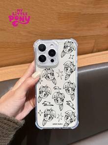 Official MY LITTLE PONY Authorized/Cute My Little Pony Cartoon Graphic Transparent Anti-Fall Soft Phone Case, Compatible With IPhone 17 Pro Max, 17 Pro, 17 Air, 16 Pro Max, 14, 15 Pro, 16 Plus, 13, 12, 11, Shock-Proof Protective Cover - Clear - View 2