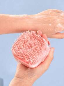 1pc Soft Silicone Exfoliating Brush, Gently Removes Dead Skin And Massages - An Effective Home Bathing Tool - one-size - View 7