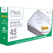 #10 Envelopes, Security, Press-it Seal-it, 4-1/4 X 9-1/2 Inches, White, 45/Box (75026),38268507 - Amarillo Mostaza - Ver 2