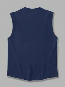 GRDR Men's Summer Casual Crew Neck Sleeveless Tank Top - Navy Blue - View 6