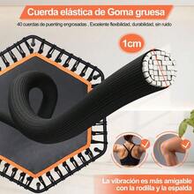 Trampoln Porttil y Plegable, Trampoln Fitness de 48 Pulgadas con Mango Ajustable para Uso en Exteriores e Interiores, Capacidad de Peso 130 kg - Naranja - Ver 2