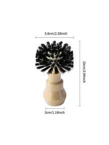 فرشاة بودرة القهوة ذات المقبض الخشبي الفاخر - تصميم إرجونومي، تنظف المرشح بفعالية، سهلة التشغيل - أداة أساسية لمقاهي - متعدد الألوان - مشاهدة 3