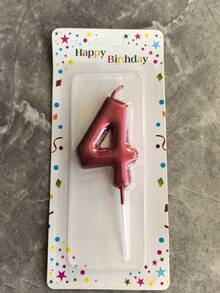 6cm High Red Numeral Birthday Candle, Suitable For Holiday Celebrations, Cake Baking Decor, Adult Ceremonies, Birthday Anniversaries And Other Festival Events - Red - View 13