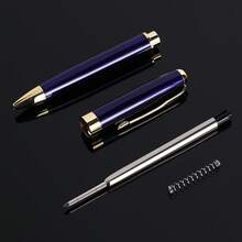 Luxury Metal Twist Ballpoint Pens, Black Ink, Medium Nib (1.0mm), Smooth Writing, Business Gift Pen, Signature Pen, Suitable For Office And Business - one-size - View 4