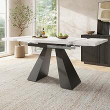 Matbord - Vit + MDF + Metall-1 - Visa 2