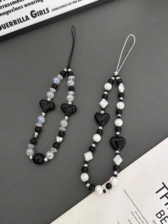 1 pieza Cordón para teléfono móvil con forma de corazón personalizado, decoración anti-caída