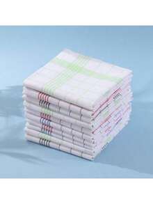 Large Checkered Kitchen Dish Towel, Absorbent Tea Towel, Soft Reusable Cleaning Cloth, Quick-Drying Dishcloth, Dishwashing Cloth - Multicolor - View 1