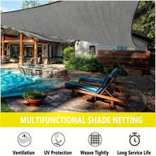 1 pieza Red de sombra de alta calidad (con cordón) - Cubierta contra la lluvia, adecuada para piscinas y patios - Protección UV del 65-75%, toldo exterior perfecto para el patio, el garaje y el oasis del jardín, con cuerdas. - Negro con cordón - Ver 9