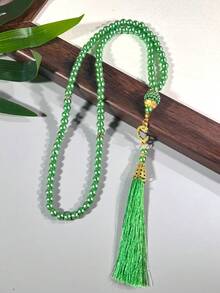 1 String/12 Strings Islamic Prayer Beads, 99pcs Glass Faux Pearl Beaded Rosary, For Muslim Prayer And Arabic Praise Bracelet - Multicolor - View 27