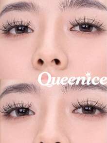 Queenice 352PCS Glue-Free Wispy Cluster Lashes, 10-12mm Length For Versatile Options, Comic/Curly Multi-Styles, Creates 3D Natural Eye Makeup Look, 10-Second Quick Application, Reusable, Skin-Gentle, Beginner-Friendly, Ideal For Daily Makeup/Travel Scenarios - 彩色 - 查看 8