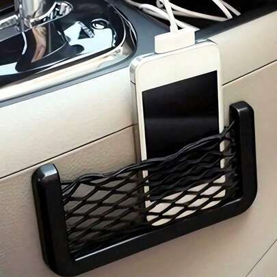 2pcs Car Storage Mesh Bag, Hanging Organizer Net, Universal Cargo Net, Trunk Organizer Net, Elastic Car Trunk Storage Net Bag, Car Accessories, Travel Essentials