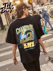 1PS F1 2025 World Champion T-Shirt, World Champion 2 Side  Print T-Shirt, F1 Driver Norris, Formula Gift, Norris Lover Tee, Unisex,Made Of Cotton, Comfortable And Breathable - màu đen - Xem 2