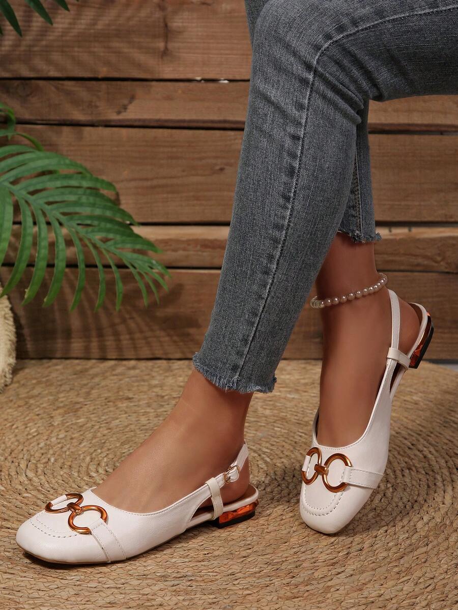 2025 New Classic Retro Roman Style Women's Hollow-Out Square Toe Soft Bottom Flat Sandals For Summer - Khaki - View 1